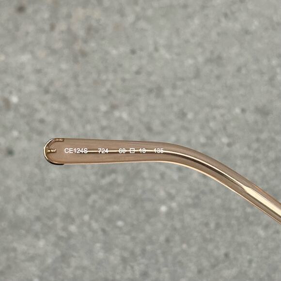 Chloé Gold/Peach Round Sunglasses - Picture 6 of 10